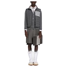 Stripe Polyester Twill Padded Vest - Thom Browne