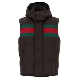 Gepolsterte Jacquard-Weste mit Kapuze - Gucci