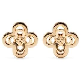 Pendientes de botón de trébol apilados - Tory Burch
