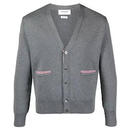 Milano-Pullover mit RWB-Intarsienbesatz an der Seite - Thom Browne