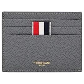 Comparto note in pelle granata per una sola carta - Thom Browne