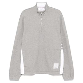 Pullover classico in jersey con mezza zip - Thom Browne
