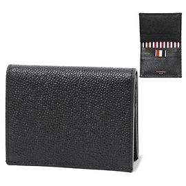 Thom Browne Pebble Grain Double Card Holder Black