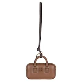 Leather Arcady Keyring Cognac - Miu Miu