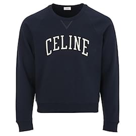 Céline Felpa in cotone regolare con logo