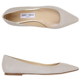 Jimmy Choo Scarpe da Sposa ROMYFLATDGZ PLATINUMICE Scarpe Flat