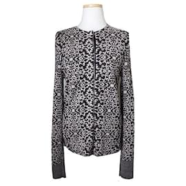 Cardigan in lana nero e beige - Salvatore Ferragamo