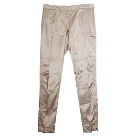 Pantalones cargo de satén beige - Prada