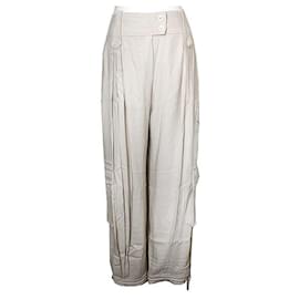 Pantalones cargo de seda beige - Dior