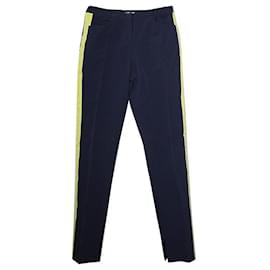 Pantalones azul marino con detalles amarillos - Versace