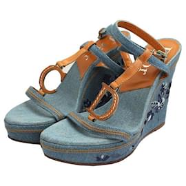 Sandali con piattaforma in denim - Dior