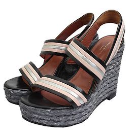 Sandali con piattaforma in rattan Sonia Rykiel