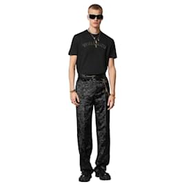 T-Shirt mit Kristall-Logo - Versace