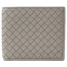 Carteira tecida cinza claro Bottega Veneta