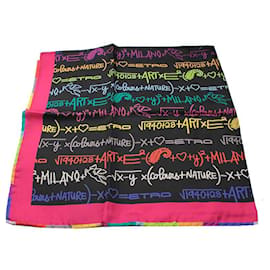 Sciarpa in seta con stampa di lettering - Etro