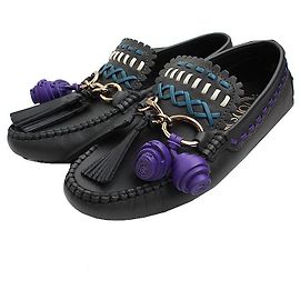 Tod's Mocassini da guida con frange nere