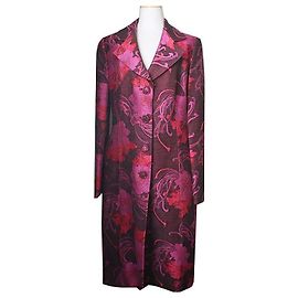 Fuchsia Wollmischung Mantel Armani Collezioni Größe S