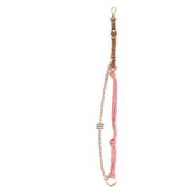 Leather Code Metal Keyring - Miu Miu