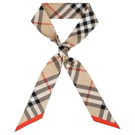 Foulard Twilly in seta a quadri Archive Beige - Burberry