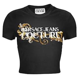 Barock T-Shirt mit Kristallumriss - Versace