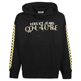 Felpa con cappuccio con logo a catena - Versace
