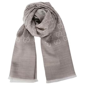Jacquard GG Woll-Seiden-Schal in zwei Farben - Gucci