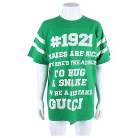 Camiseta de manga corta Gucci verde de algodón