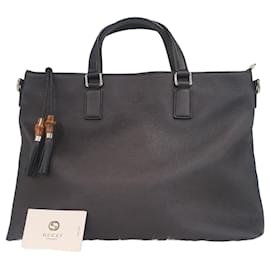 Borsa a spalla con frange in bambù - Gucci