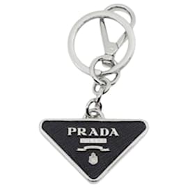 Prada Portachiavi Saffiano Logo Nero
