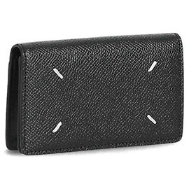 Maison Martin Margiela Porta tarjetas plegado cosido Negro