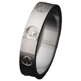 Cartier Liebesring aus Weißgold mit Diamant Größe