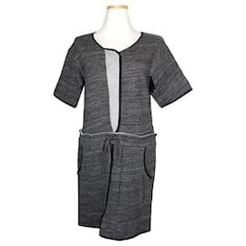 Chloé Vestido de algodón gris Sea de Mélange