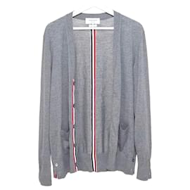 Entspanntes V-Ausschnitt-Cardigan aus Merinowolle - Thom Browne