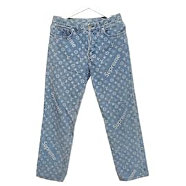 Pantaloni in denim Louis Vuitton Supreme