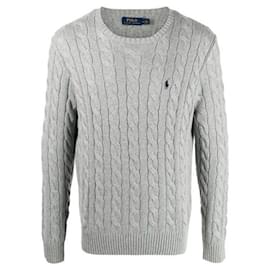 Ralph Lauren Maglione a trecce con ricamo del logo Pony