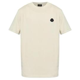 Baumwoll-T-Shirt mit Logo-Patch - Moncler