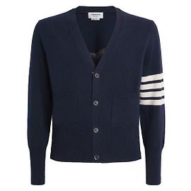Thom Browne Wollpullover mit V-Ausschnitt und Pferde-Intarsien zum Mondneujahr