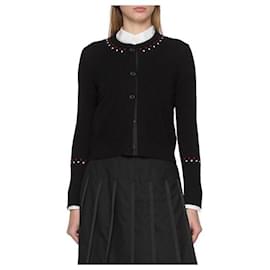 Crewneck Crop Cashmere Strickjersey - Thom Browne