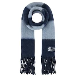 Bufanda de lana con flecos - Miu Miu