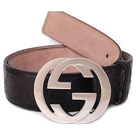 Cima-Gürtel mit Signatur-Schnalle Schokolade - Gucci