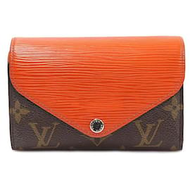 Louis Vuitton Kompakte Marie Lou Geldbörse aus Monogramm-Canvas und Epi-Leder Piment