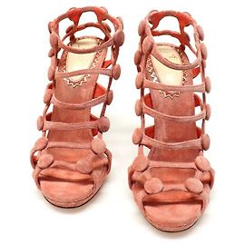 Christian Louboutin Sandali con tacco alto in suede NEURON per donne con cinturini - Edizione limitata
