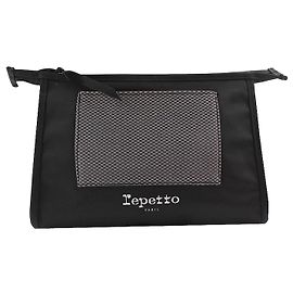 Repetto Pochette in tessuto con logo nero