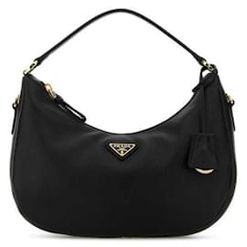 Borsa hobo in pelle Triangle con logo - Prada