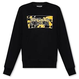 Sweatshirt mit quadratischem Perlenlogo - Versace