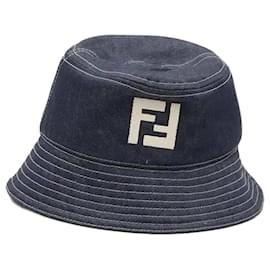 Fendi Cappello bucket in denim quadrato