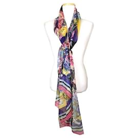 Lange Seidenschal mit Blumenmuster - Kenzo