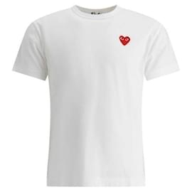 Kurzarm-T-Shirt mit rotem Herz-Patch AX - Comme Des Garcons