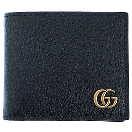 Gucci Carteira Masculina Marmont em Couro Preto