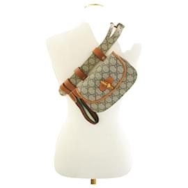 Bambus-Taillentasche UIQEN aus beigem Canvas - Gucci